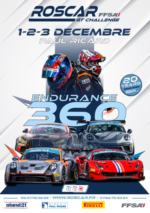 ROSCAR 360 ENDURANCE 1er-3 DECEMBRE
