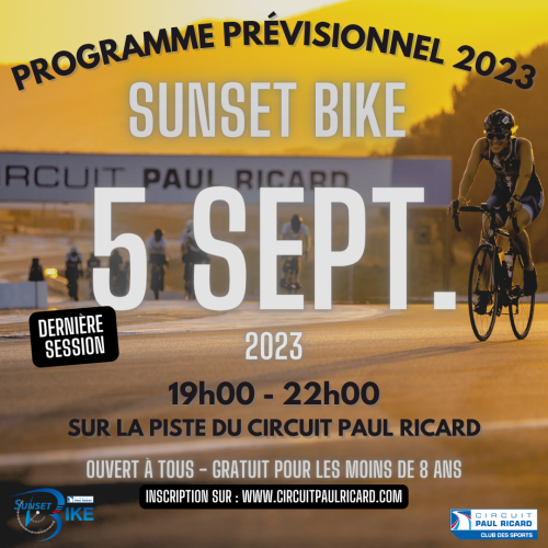 SUNSET BIKE - 5 SEPTEMBRE 2023