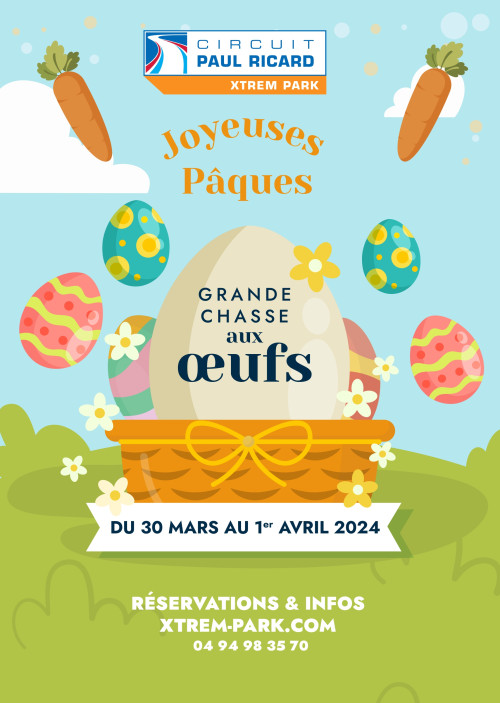 CHASSE AUX OEUFS DE PAQUES XTREM PARK - 30 & 31 MARS - 1 AVRIL 2024